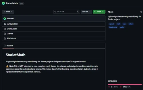 Starlet Math Project Screenshot